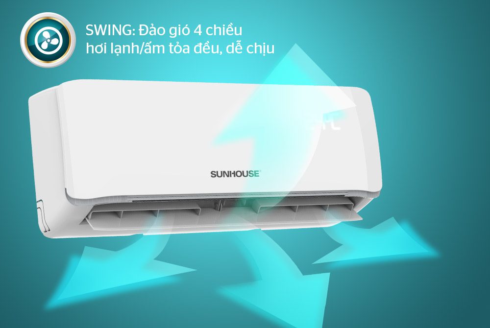 Điều hòa không khí hai chiều 12000BTU CHÍNH HÃNG SUNHOUSE SHR-AW12H310 091