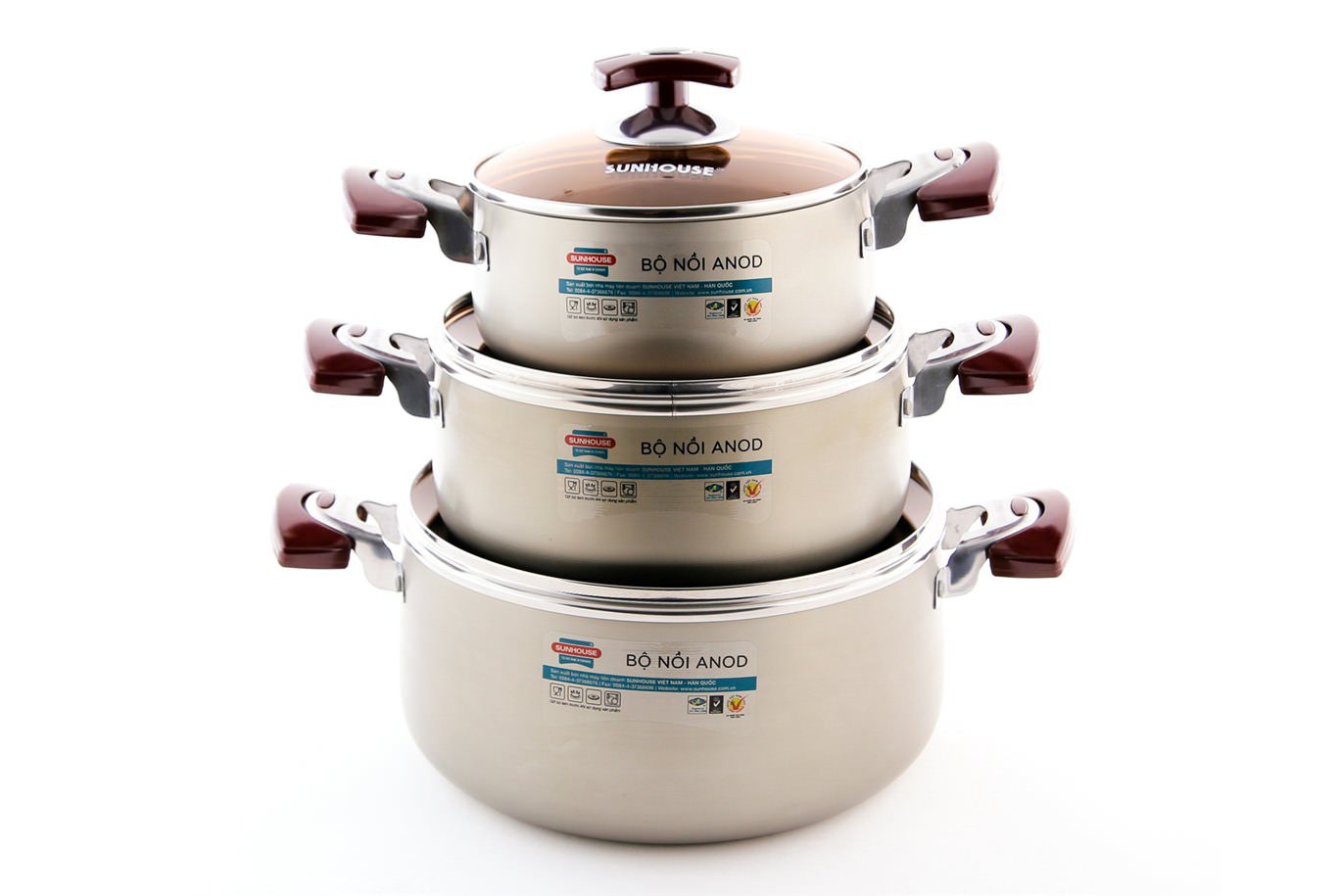 Bộ nồi Anod CHÍNH HÃNG SUNHOUSE SH8831EB 001