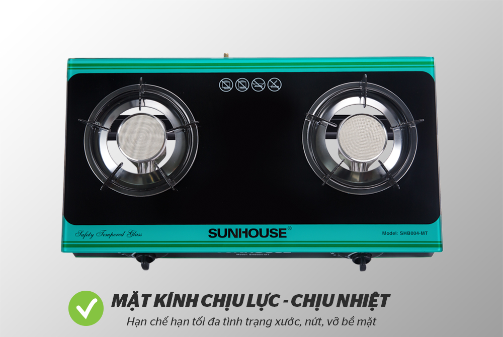 BẾP GAS DƯƠNG HỒNG NGOẠI CHÍNH HÃNG SUNHOUSE SHB004MT 2
