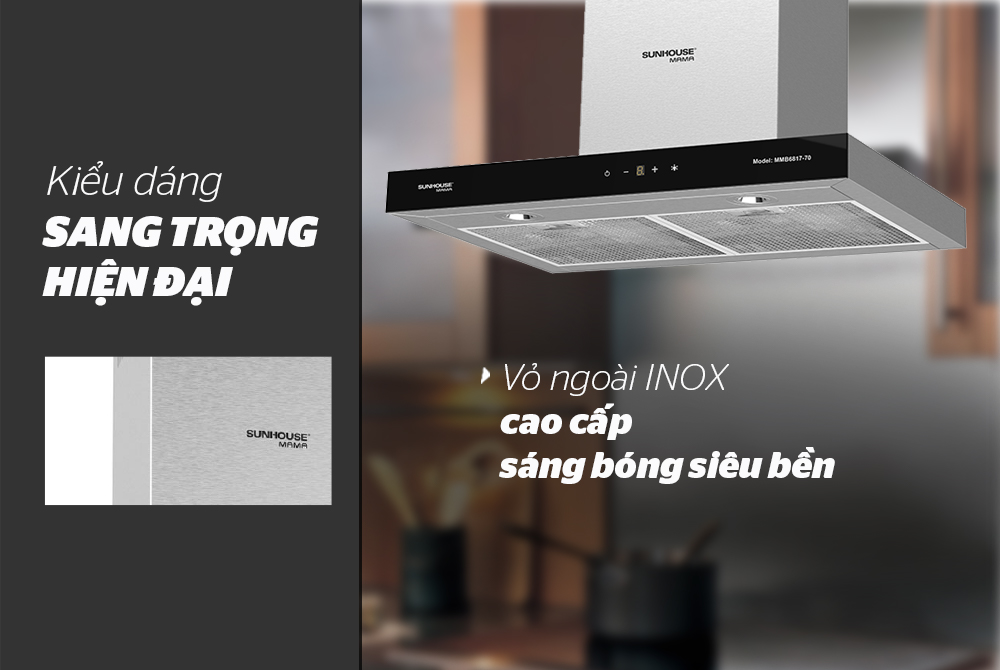 MÁY HÚT MÙI CAO CẤP CHỮ “T” CHÍNH HÃNG SUNHOUSE MAMA MMB6817-70 2
