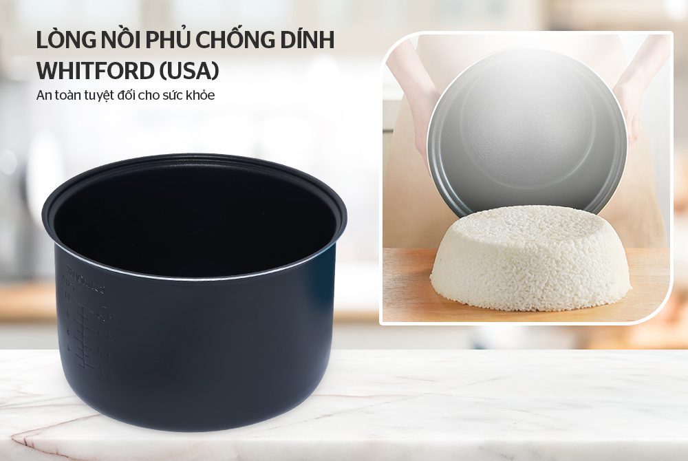 NỒI CƠM ĐIỆN 2.8L CHÍNH HÃNG SUNHOUSE SH830 4