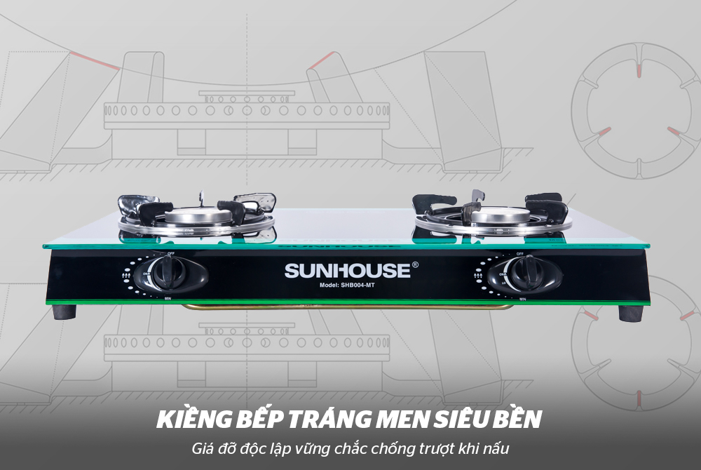 BẾP GAS DƯƠNG HỒNG NGOẠI CHÍNH HÃNG SUNHOUSE SHB004MT 3