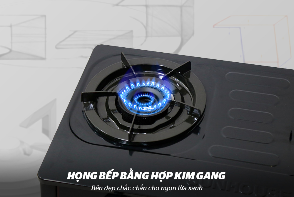 BẾP GAS DƯƠNG MẶT MEN CHÍNH HÃNG SUNHOUSE MAMA MMB0982 3