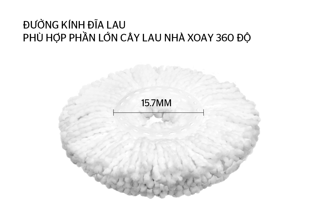 BÔNG LAU NHÀ MICROFIBER XOAY 360 ĐỘ CHÍNH HÃNG SUNHOUSE KS-CO350M 2
