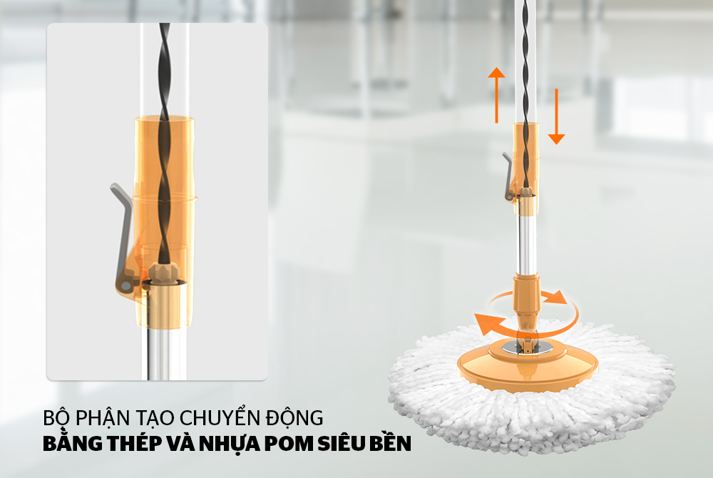 CÂY LAU NHÀ XOAY 360 ĐỘ CHÍNH HÃNG SUNHOUSE KS-MO350I 6