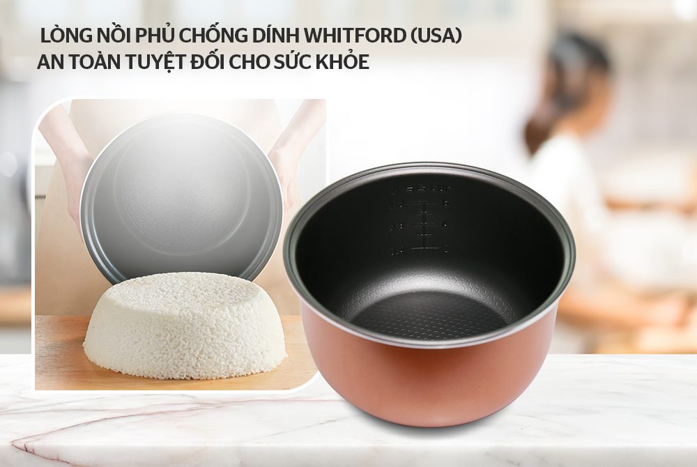 3152 NỒI CƠM ĐIỆN 1.8L CHÍNH HÃNG SUNHOUSE SHD8607W 4