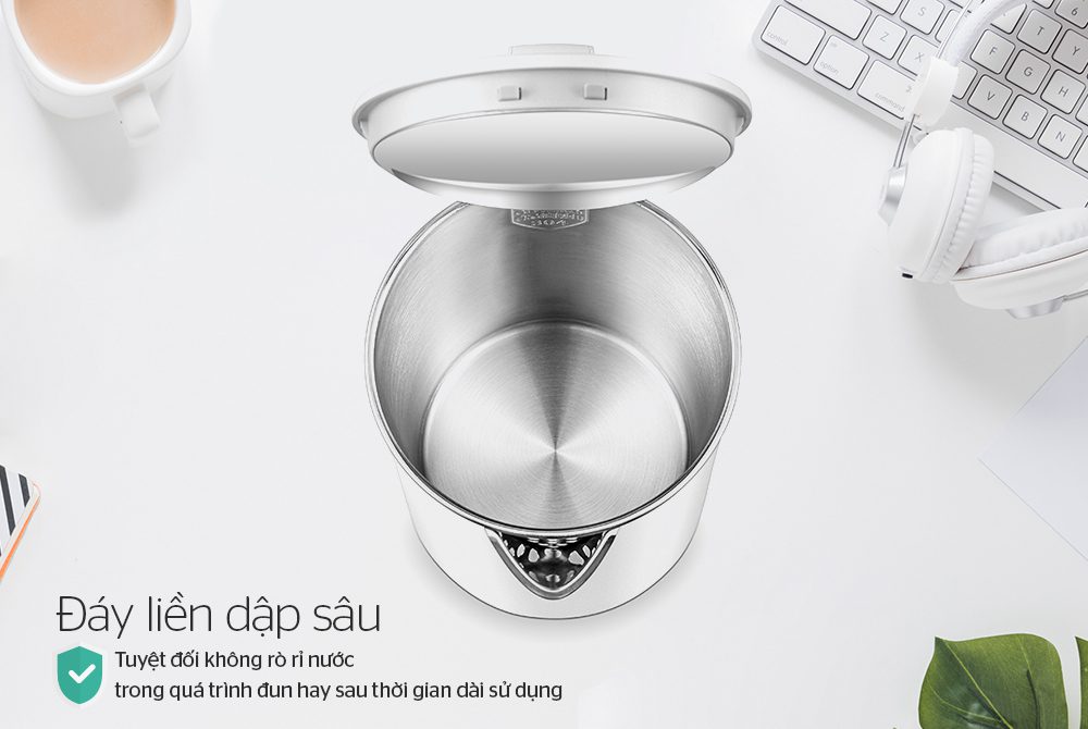 ẤM SIÊU TỐC INOX 2 LỚP 1.7L CHÍNH HÃNG SUNHOUSE MAMA SHD1386W - 5