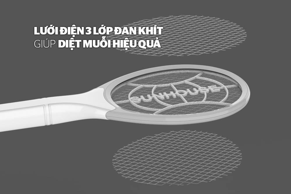 VỢT MUỖI CHÍNH HÃNG SUNHOUSE SHE-S800 4