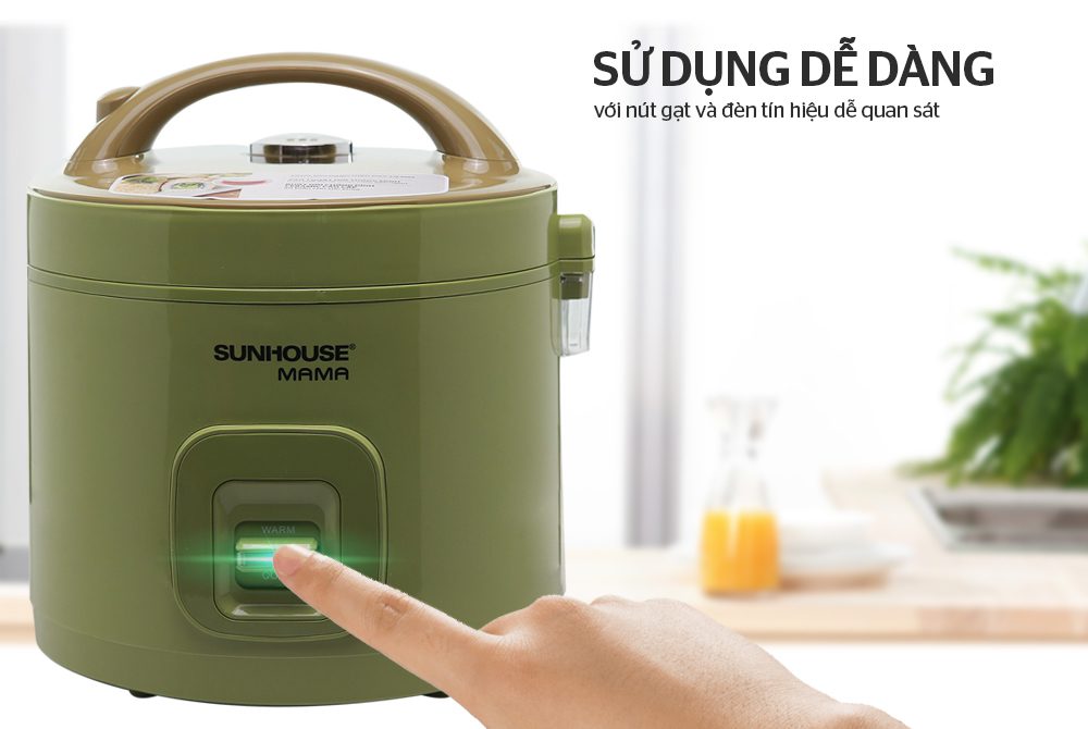 NỒI CƠM ĐIỆN 1.2L CHÍNH HÃNG SUNHOUSE MAMA SHD8265G 7