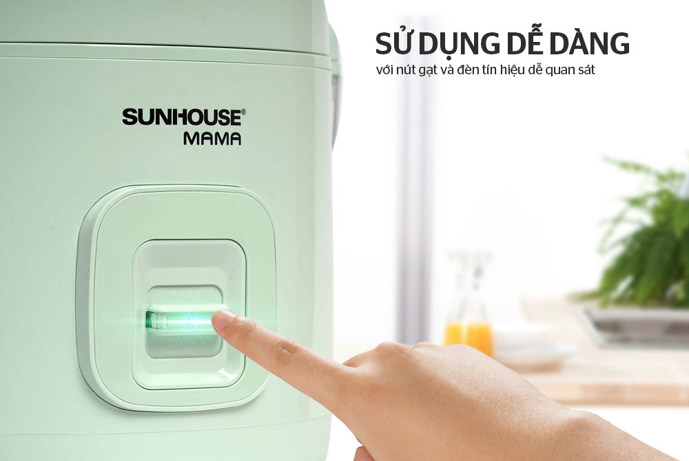 NỒI CƠM ĐIỆN 1.8L CHÍNH HÃNG SUNHOUSE MAMA SHD8665B 7