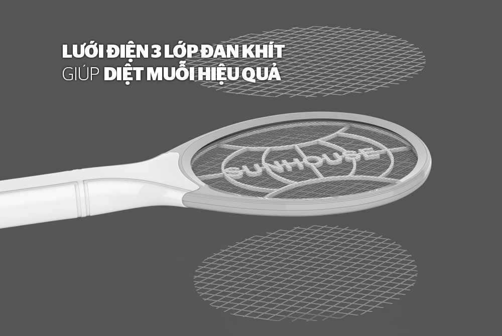 VỢT MUỖI CHÍNH HÃNG SUNHOUSE SHE-S600 3