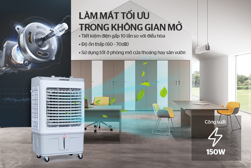MÁY LÀM MÁT KHÔNG KHÍ CHÍNH HÃNG SUNHOUSE SHD7734 - 6