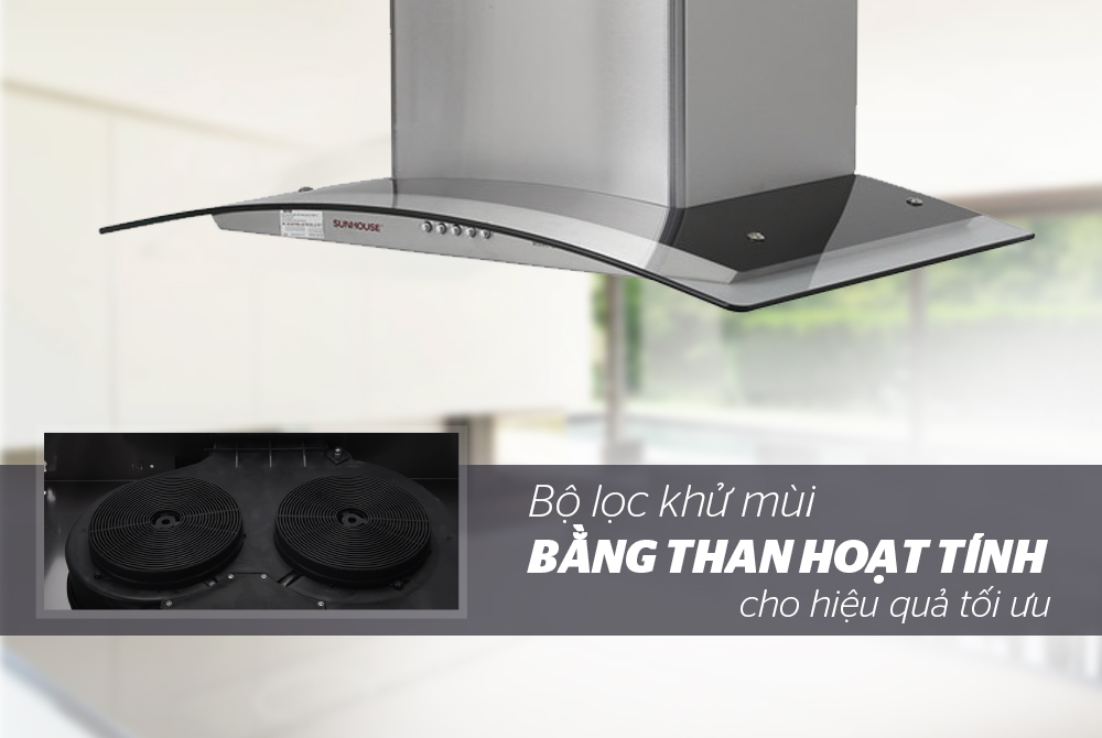 MÁY HÚT MÙI KÍNH CONG CHÍNH HÃNG SUNHOUSE SHB6629-70C 5
