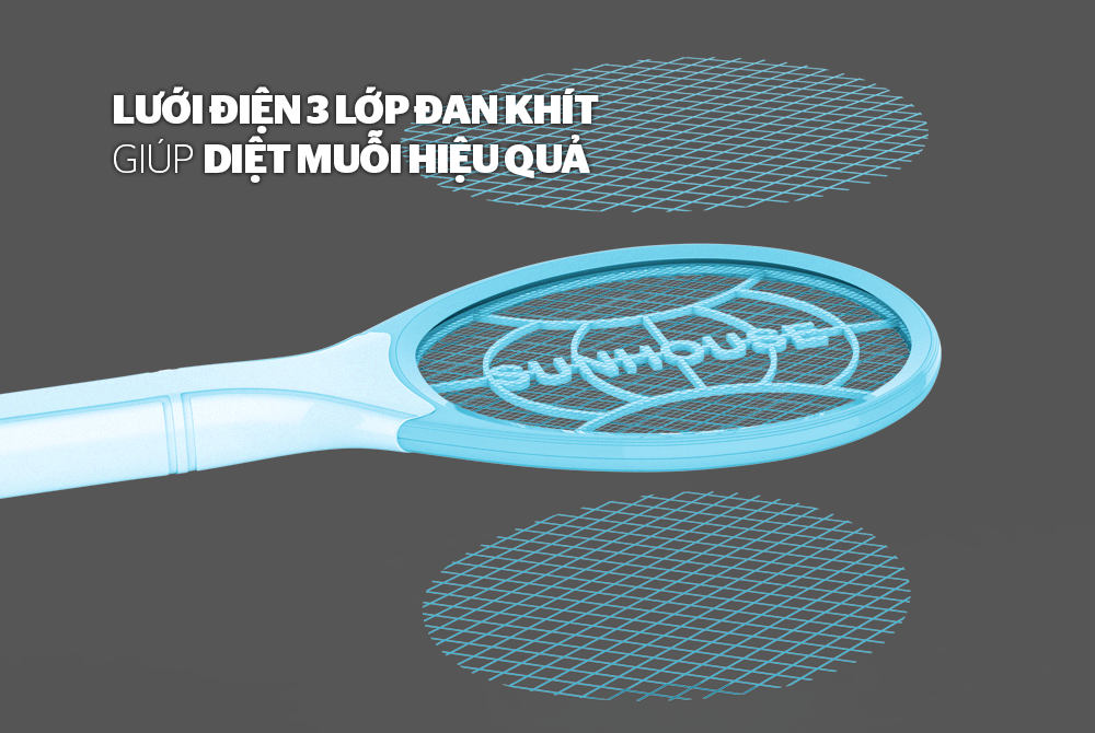 VỢT MUỖI CHÍNH HÃNG SUNHOUSE SHE-MT1690 3