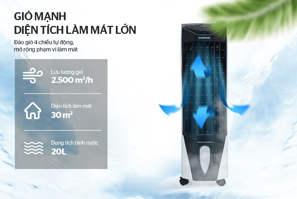 MÁY LÀM MÁT KHÔNG KHÍ CHÍNH HÃNG SUNHOUSE SHD7719 - 6