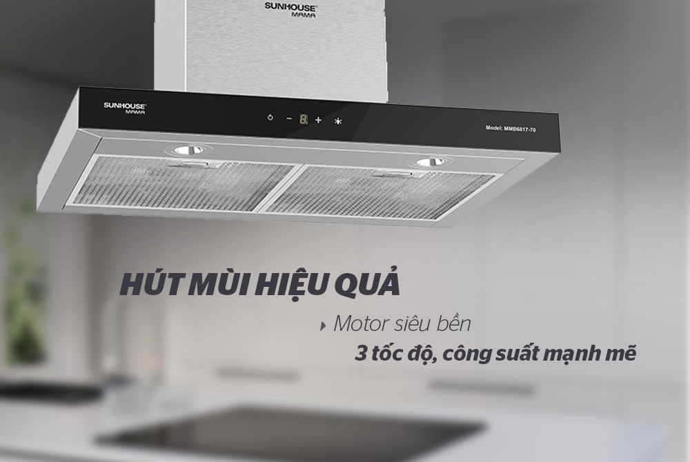 MÁY HÚT MÙI CAO CẤP CHỮ “T” CHÍNH HÃNG SUNHOUSE MAMA MMB6817-70 5