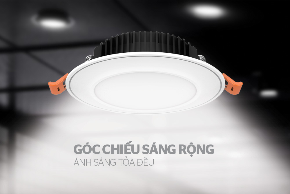 DOWNLIGHT MẶT CONG BẠC 1 MÀU CHÍNH HÃNG SUNHOUSE SHE-DL04-1/9W-MCB 3