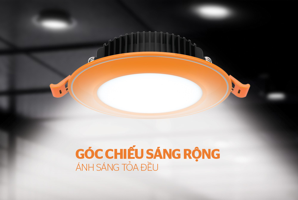 DOWNLIGHT MẶT CONG VÀNG 3 MÀU CHÍNH HÃNG SUNHOUSE SHE-DL05-3/7W-MCV 3