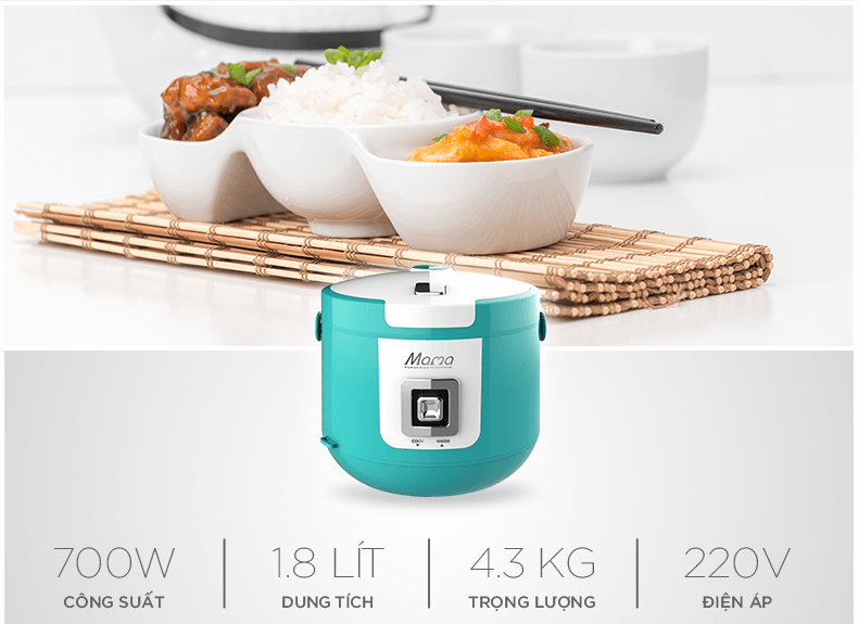 NỒI CƠM ĐIỆN 1.8L CHÍNH HÃNG SUNHOUSE MAMA SHD8658G 05