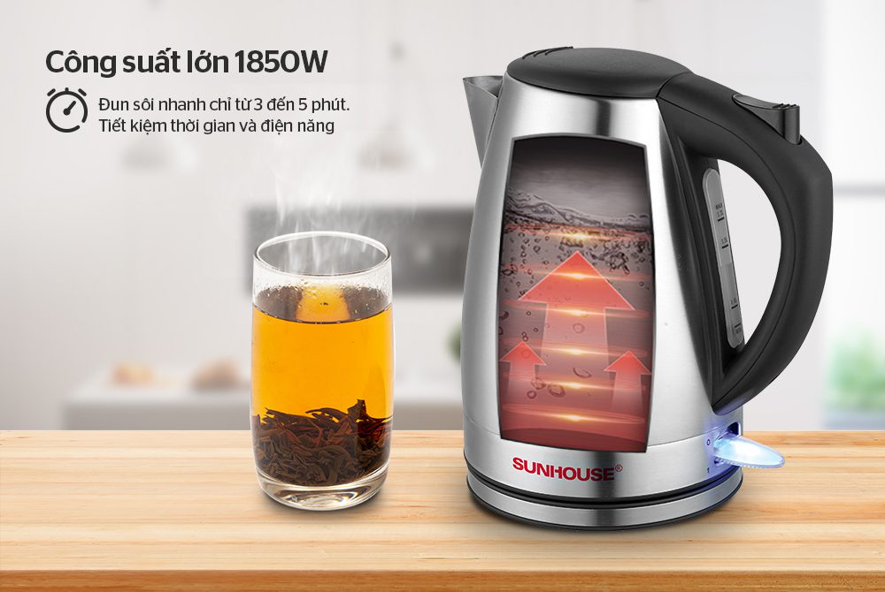 Ấm siêu tốc inox CHÍNH HÃNG SUNHOUSE SHD1370 007
