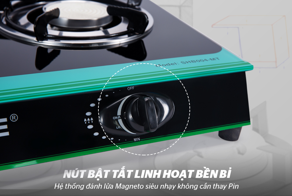 BẾP GAS DƯƠNG HỒNG NGOẠI CHÍNH HÃNG SUNHOUSE SHB004MT 5