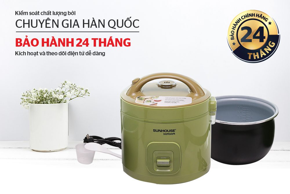 NỒI CƠM ĐIỆN 1.2L CHÍNH HÃNG SUNHOUSE MAMA SHD8265G 8