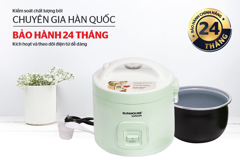 NỒI CƠM ĐIỆN 1.8L CHÍNH HÃNG SUNHOUSE MAMA SHD8665B 8