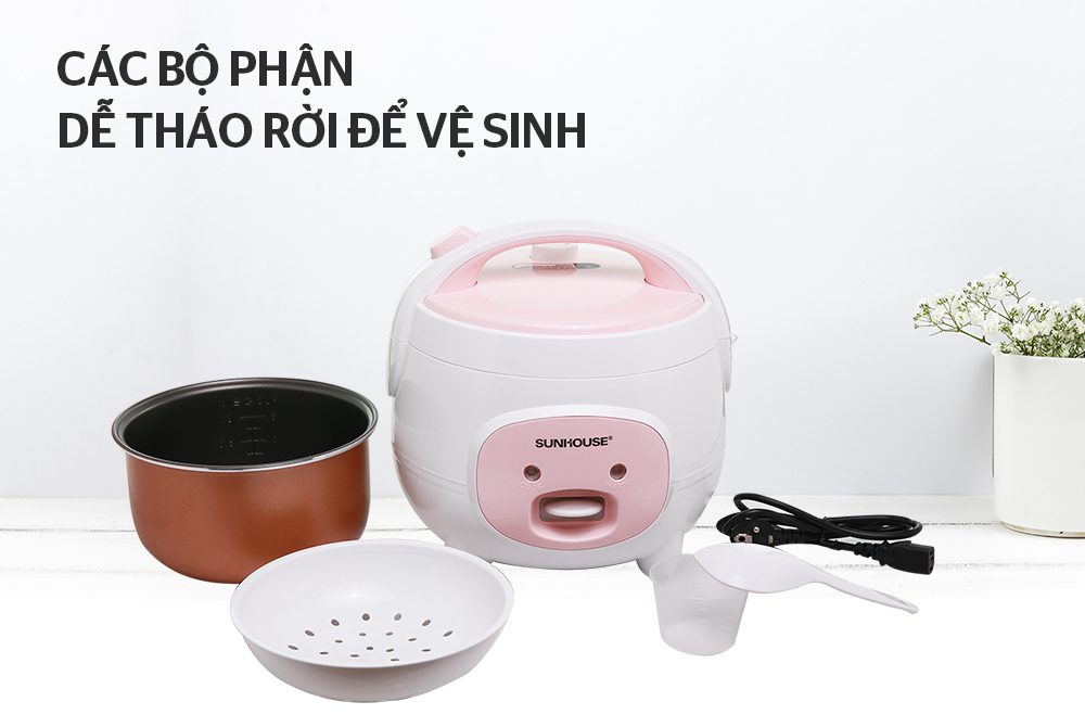6115 NỒI CƠM ĐIỆN 1.8L CHÍNH HÃNG SUNHOUSE SHD8607W 7
