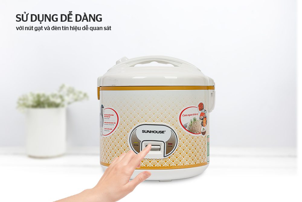 NỒI CƠM ĐIỆN 2.8L CHÍNH HÃNG SUNHOUSE SH830 8