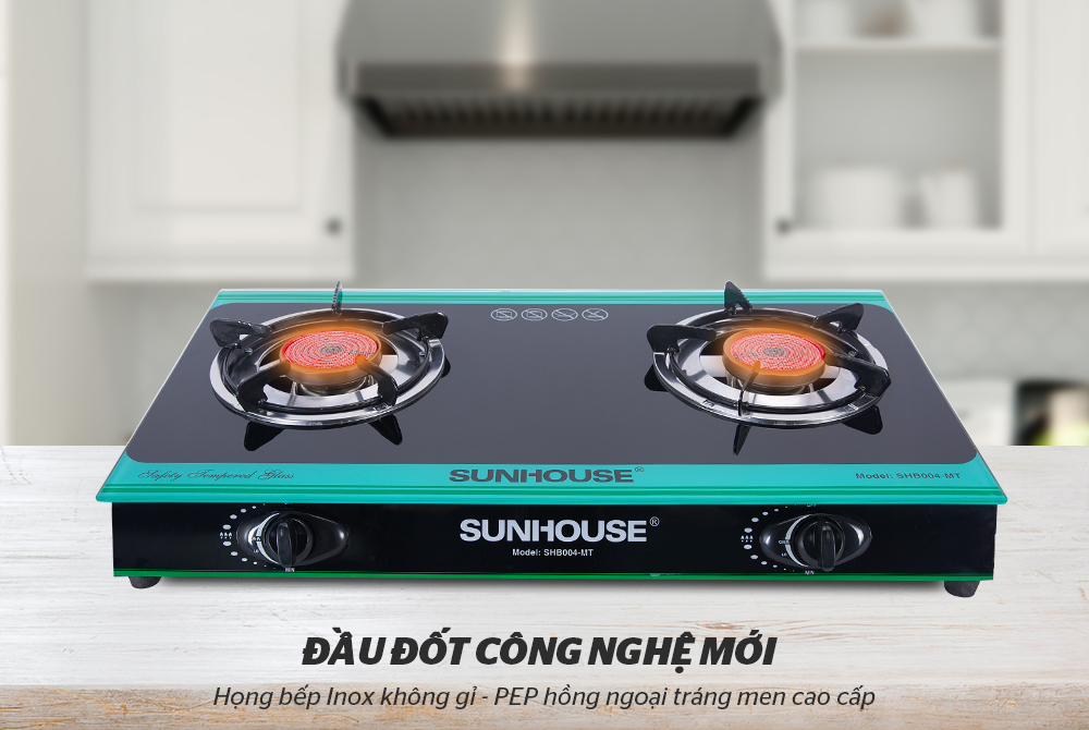 BẾP GAS DƯƠNG HỒNG NGOẠI CHÍNH HÃNG SUNHOUSE SHB004MT 6