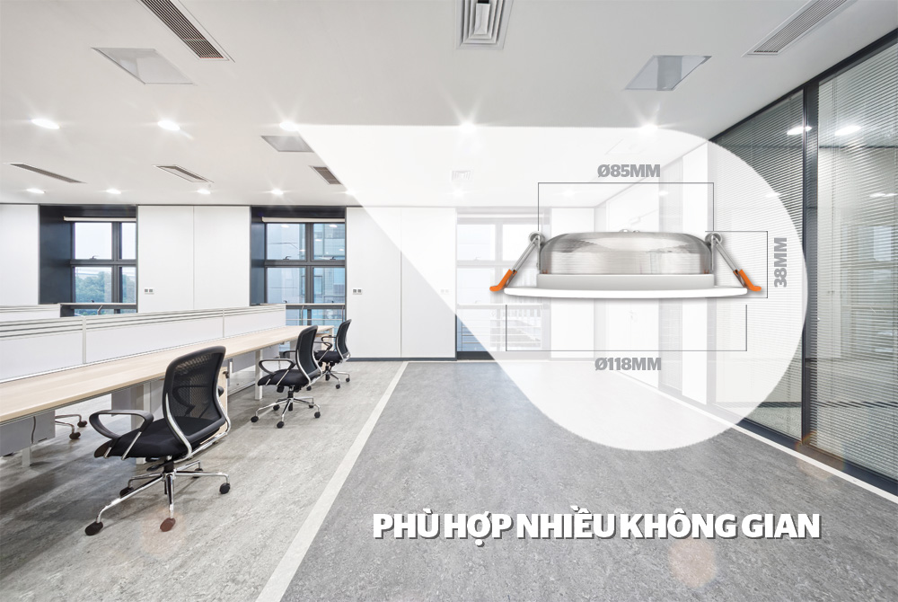 DOWNLIGHT TRẮNG 1 MÀU CHÍNH HÃNG SUNHOUSE SHE-DL03-1/7W-T 4