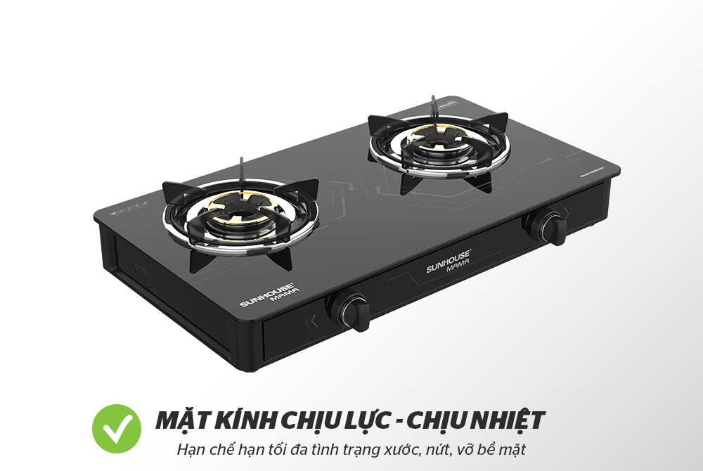 BẾP GAS DƯƠNG KÍNH CHÍNH HÃNG SUNHOUSE MAMA MMB0911 12