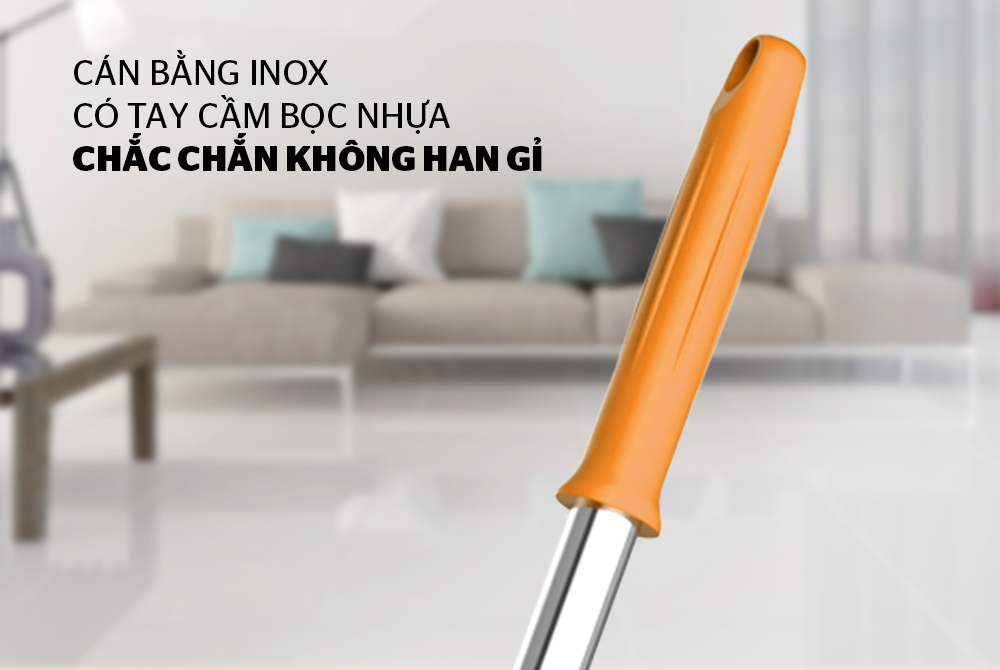 CÂY LAU NHÀ XOAY 360 ĐỘ CHÍNH HÃNG SUNHOUSE THẾ HỆ MỚI KS-MO260IO 2