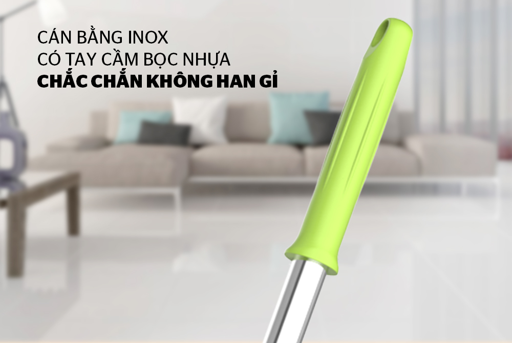 CÂY LAU NHÀ XOAY 360 ĐỘ CHÍNH HÃNG SUNHOUSE THẾ HỆ MỚI KS-MO260IG 2