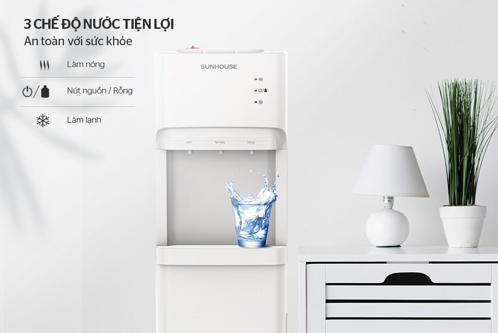 CÂY NƯỚC NÓNG LẠNH CHÍNH HÃNG SUNHOUSE SHD9633 3