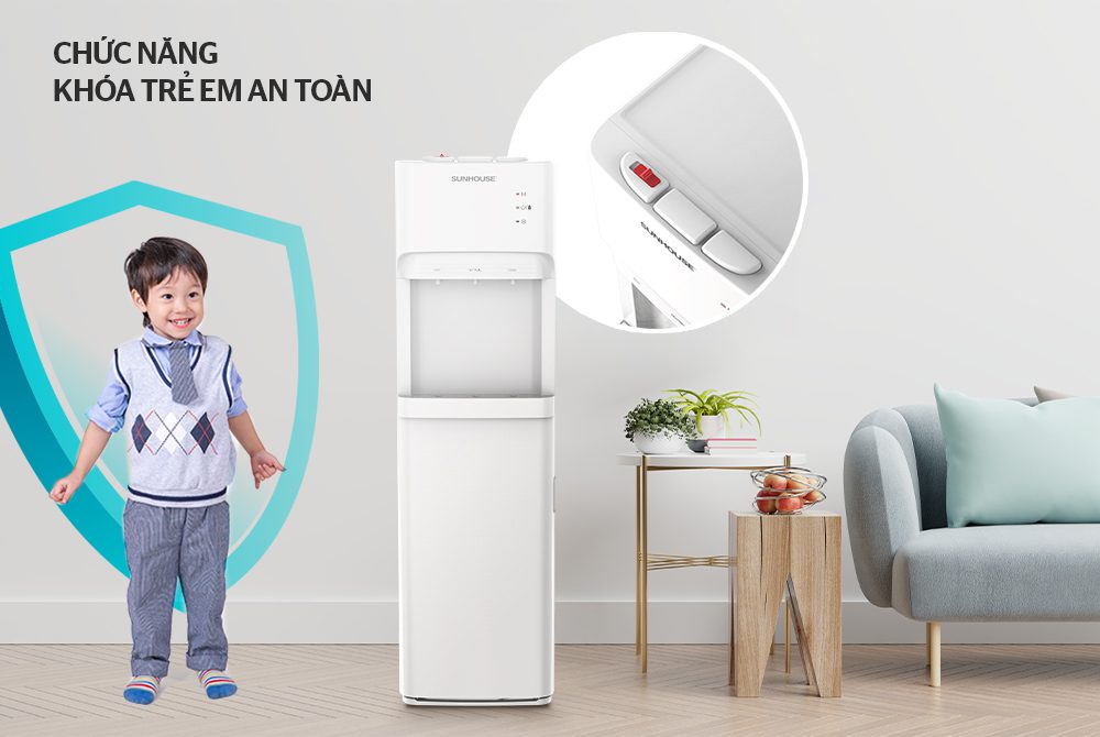 CÂY NƯỚC NÓNG LẠNH CHÍNH HÃNG SUNHOUSE SHD9633 6