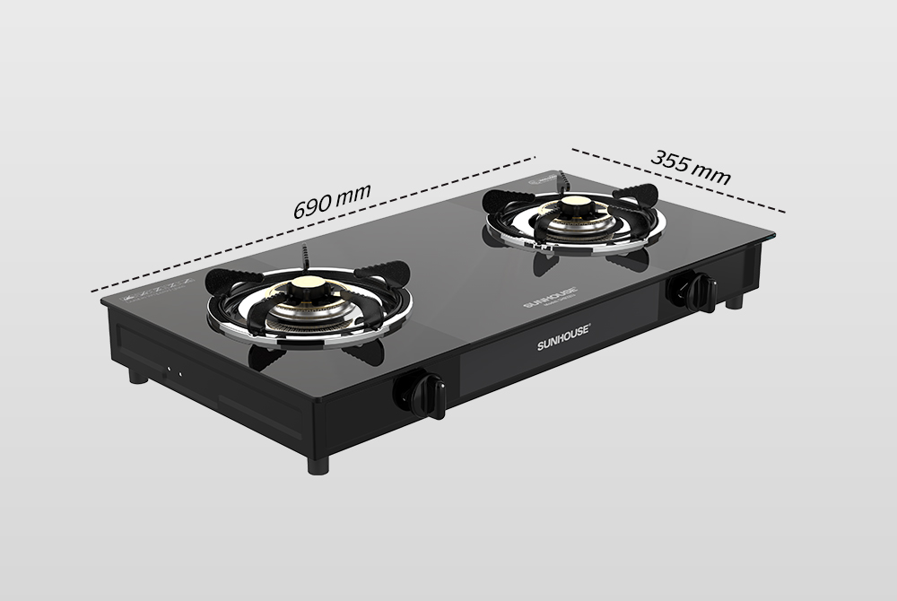 BẾP GAS DƯƠNG KÍNH CHÍNH HÃNG SUNHOUSE SHB3213 5