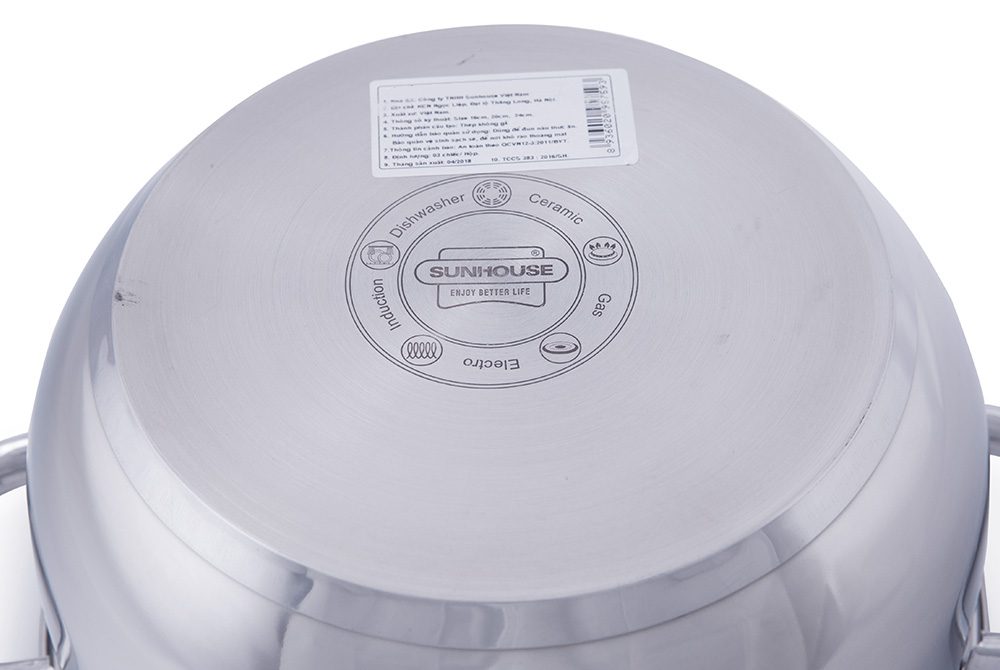 Bộ nồi Inox 3 đáy CHÍNH HÃNG SUNHOUSE SHG2303MRA 005