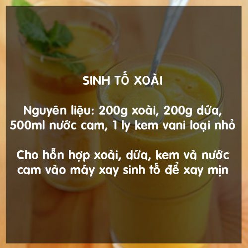 Các món sinh tố giải nhiệt, làm đẹp da ngày hè