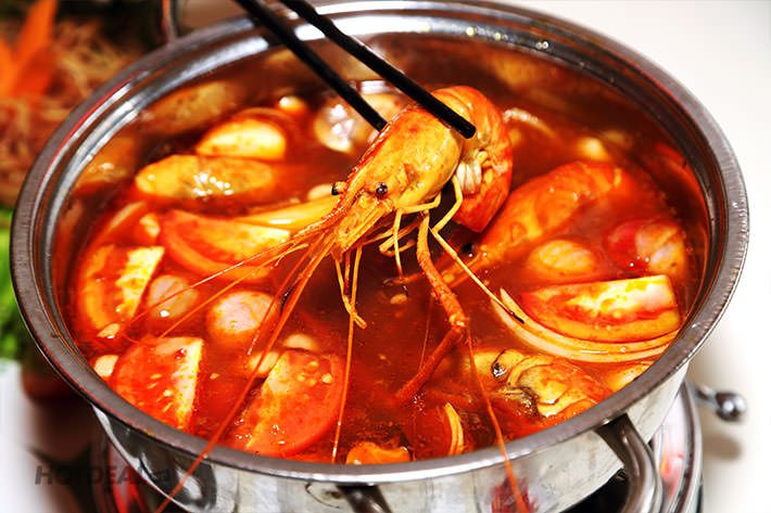 Cách làm lẩu tôm chua cay nhìn là thèm bằng bếp lẩu điện CHÍNH HÃNG SUNHOUSE 1