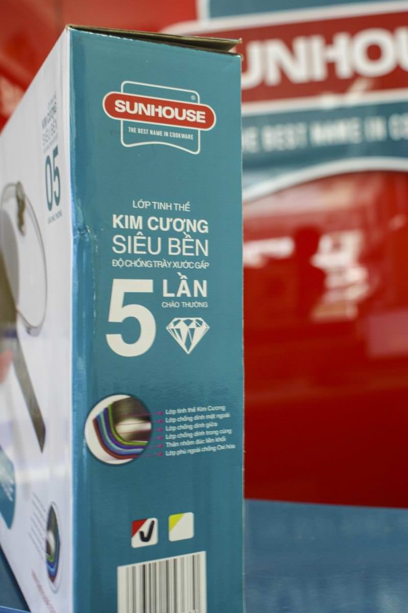 Chảo kim cương Sunhouse CSBK28NK – Chảo chống dính tốt nhất cho người nội trợ 1