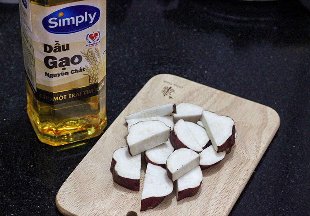 Hướng dẫn làm sườn chiên khoai lang bằng chảo chống dính CHÍNH HÃNG SUNHOUSE