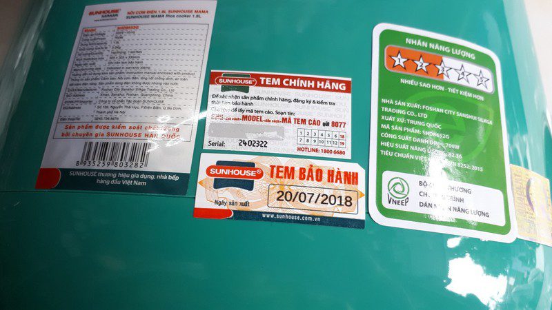 Gợi ý chọn mua nồi cơm điện 1.8L CHÍNH HÃNG SUNHOUSE “ngon – bổ – rẻ” 006