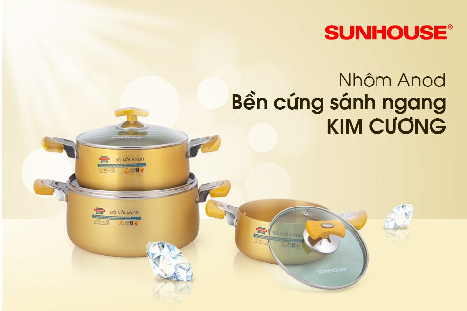 4 ƯU ĐIỂM ẤN TƯỢNG CỦA BỘ NỒI ANOD CHÍNH HÃNG SUNHOUSE 001