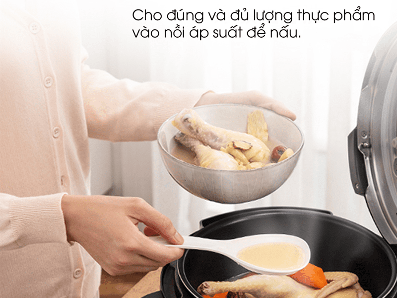 Hướng dẫn cách dùng nồi áp suất điện an toàn 02