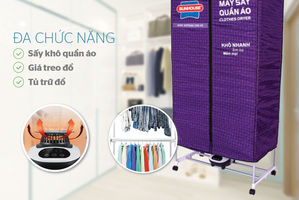 Máy sấy quần áo CHÍNH HÃNG SUNHOUSE SHD2707 05