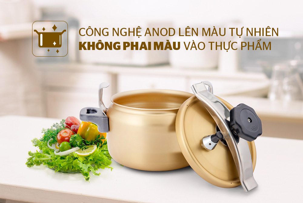 Nồi áp suất cơ Anod CHÍNH HÃNG SUNHOUSE SHA8504 01