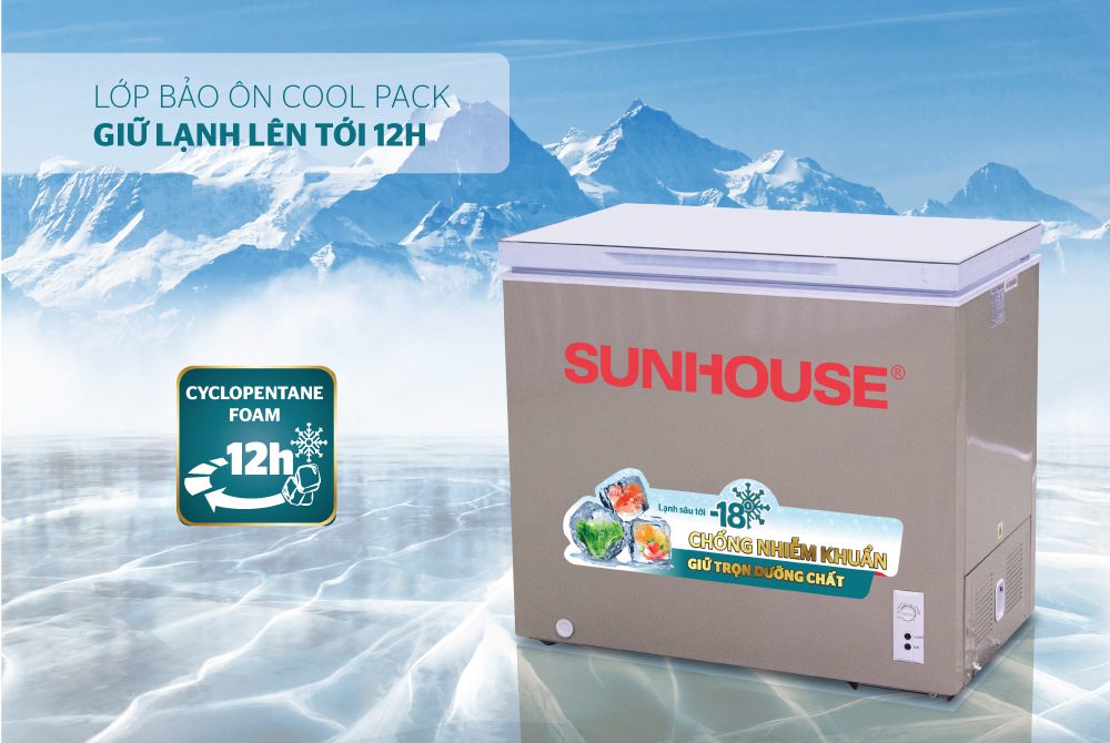 Tủ đông 1 ngăn 1 cánh CHÍNH HÃNG SUNHOUSE SHR-F1233W1 1