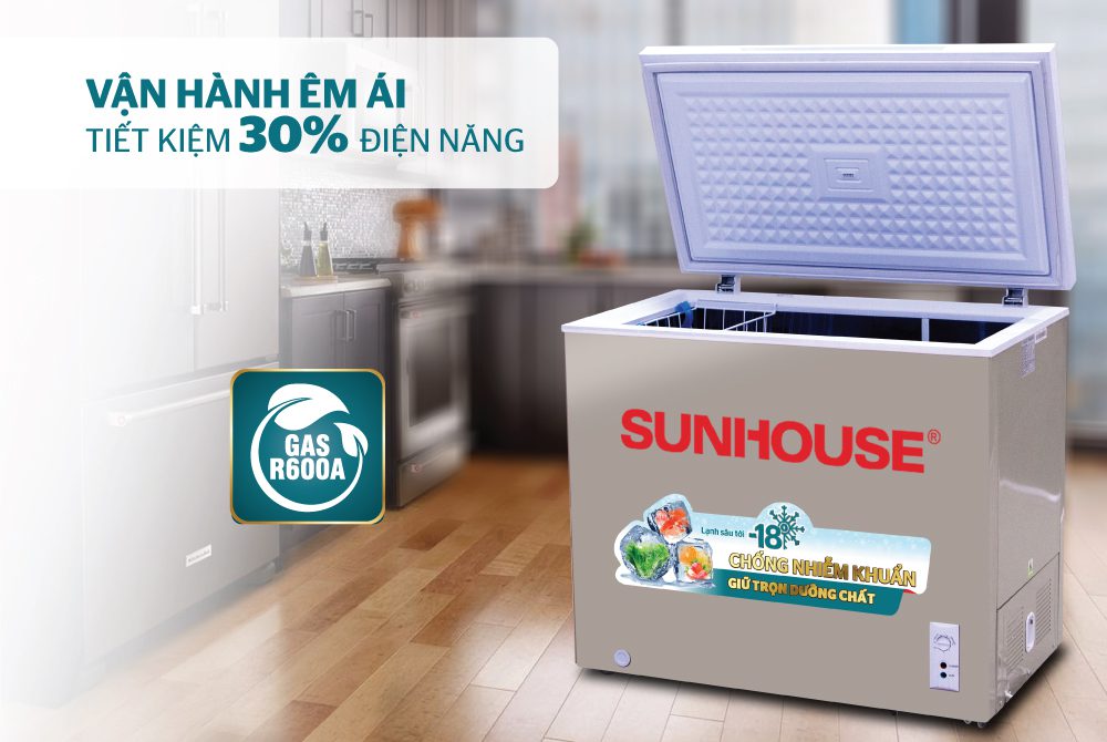 Tủ đông 1 ngăn 1 cánh CHÍNH HÃNG SUNHOUSE SHR-F1233W1 2