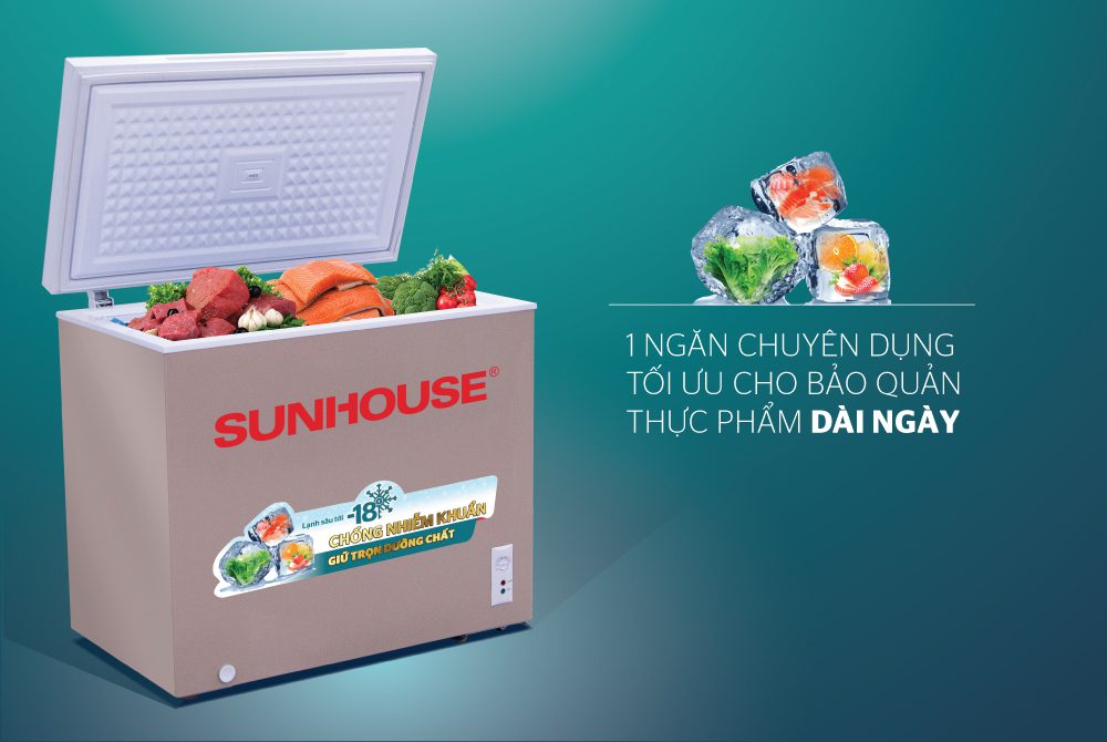 Tủ đông 1 ngăn 1 cánh CHÍNH HÃNG SUNHOUSE SHR-F1233W1 4
